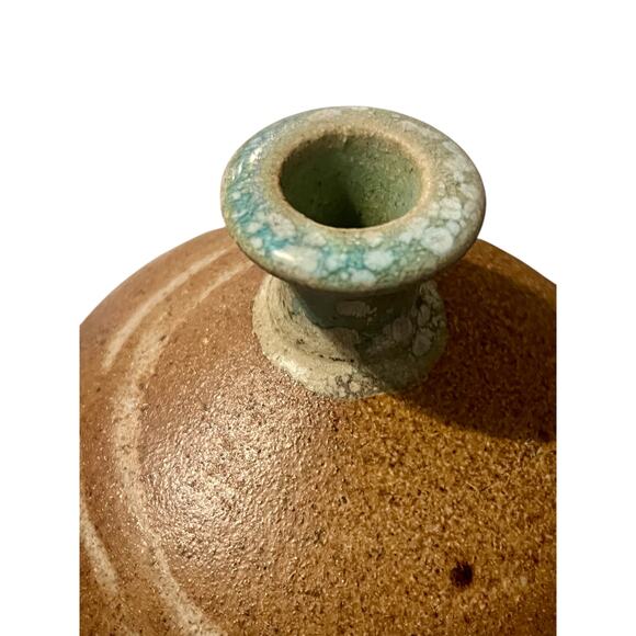 Cady Clay Works Seagrove NC Stoneware Bottle Vase-Studio Pottery-Bottle-Rustic - Picture 6 of 8